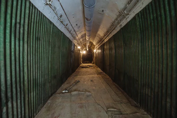Gamla Välvda Korridoren Sovjetiska Bunkern Eko Kalla Kriget — Stockfoto
