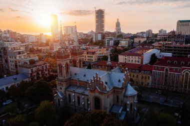 Tanrı 'nın Annesi' nin Batum Katedrali, insansız hava aracı görüntüsü..