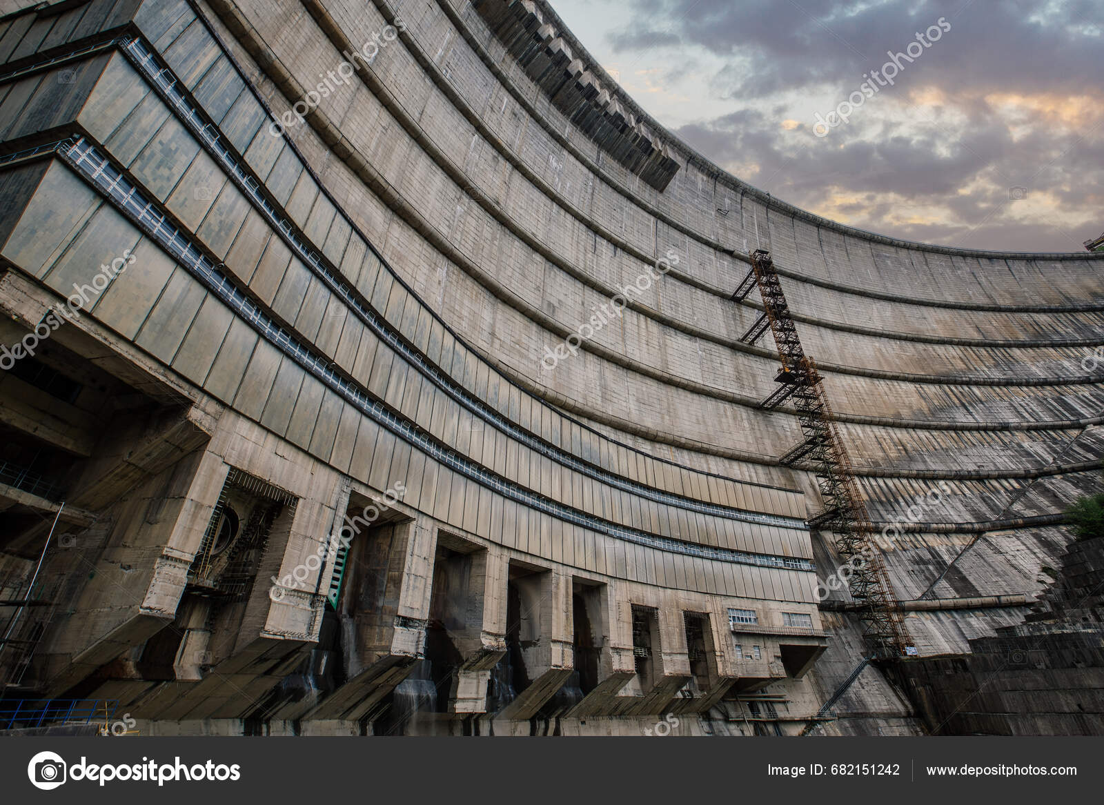 Dam Enguri Hydroelectric Power Plant Stock Photo by