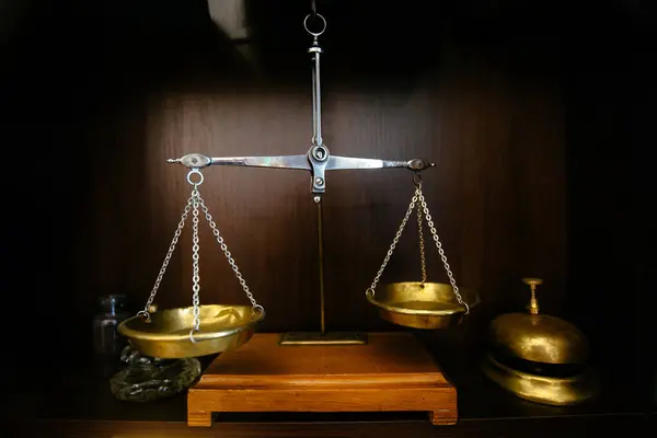 Old vintage apothecary weight scales.
