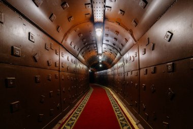 Moskova 'nın altındaki 42. Sığınak' taki tünel, nükleer karşıtı yeraltı savunma tesisi..