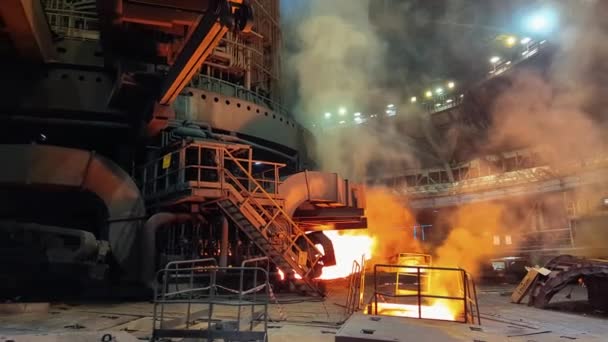 Gran Horno Eléctrico Fábrica Metalúrgica — Vídeo de stock