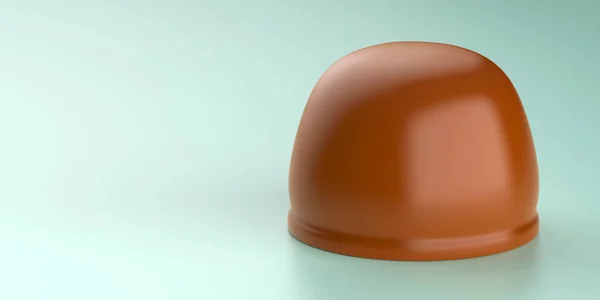 Čokoládový Potažený Marshmallow Světle Zeleném Pozadí — Stock fotografie