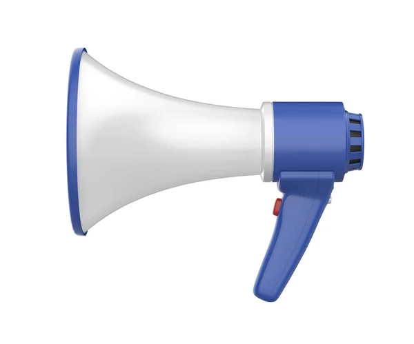 Side View Electric Megaphone Isolated White Background — Stock Photo, Image
