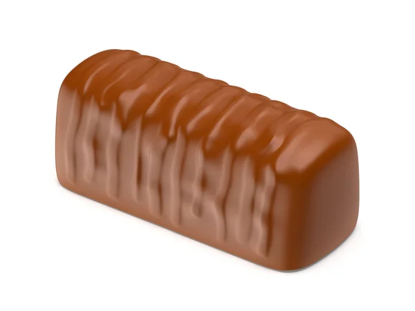 Schokoladenpraline Auf Weißem Hintergrund — Stockfoto