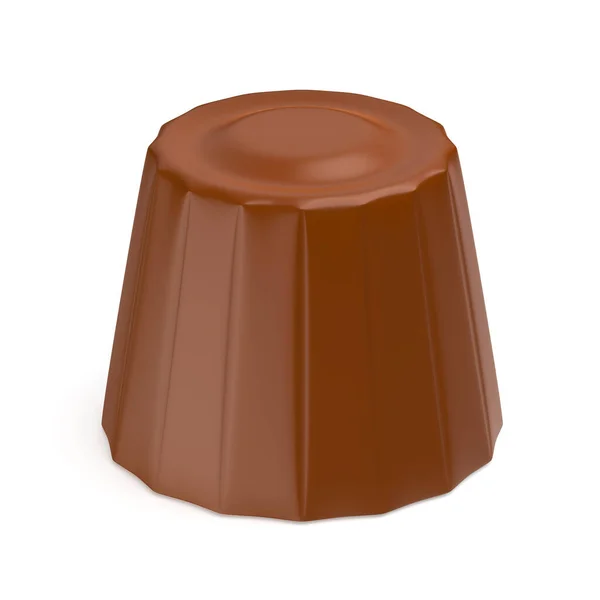 Schokoladenbonbon Auf Weißem Hintergrund — Stockfoto