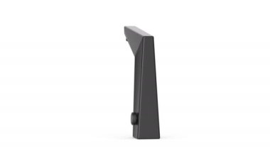 Matte black touchless sensor faucet on white background