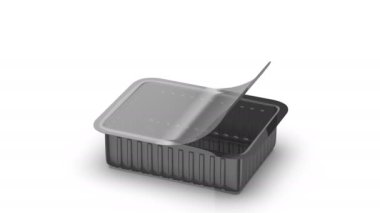 Empty plastic container for meat, fruits, vegetables and other products