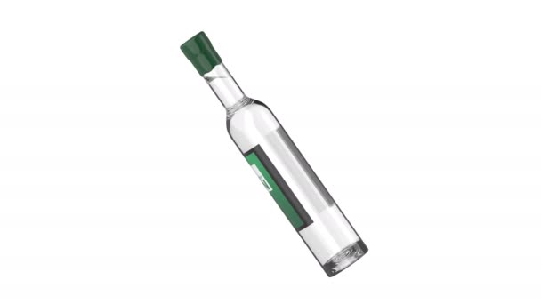 Gin Bottle White Background — Stockvideo