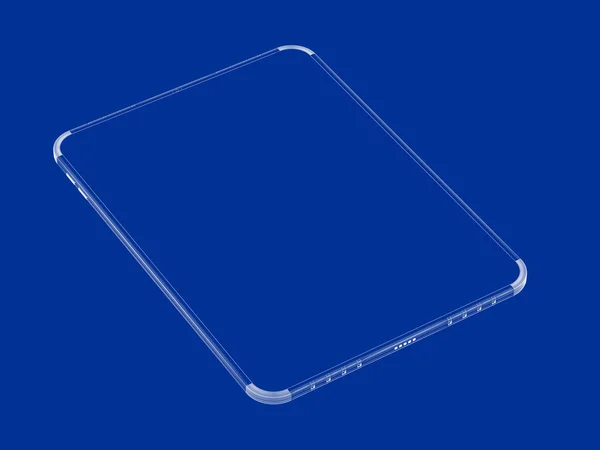 Wire Frame Model Computer Tablet — Photo