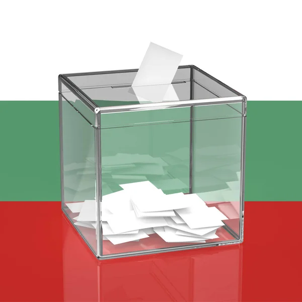 Concept Image Election Bulgaria Ballot Box Voting Paper — Stockfoto