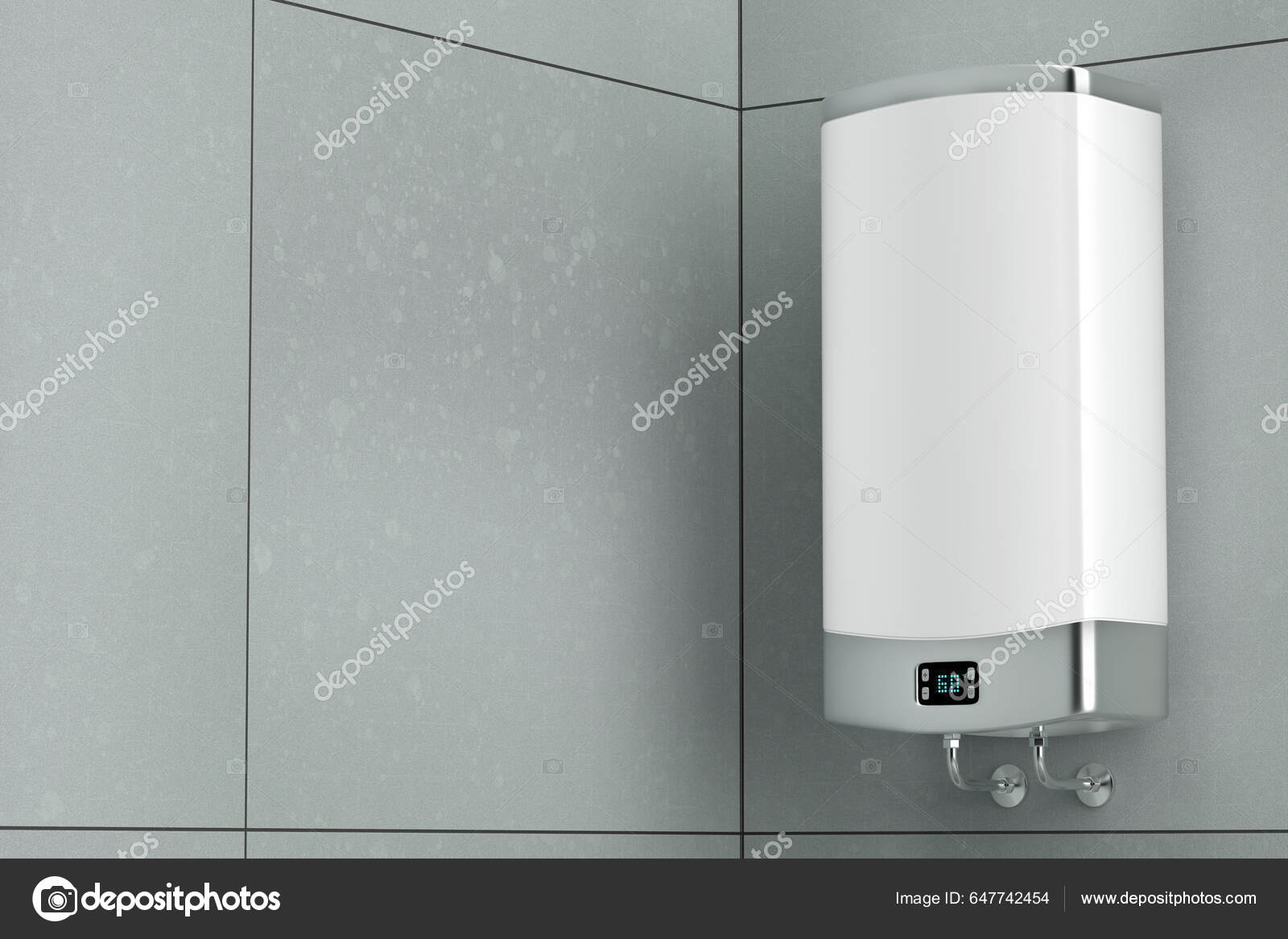 Smart Storage Water Heater Bathroom Stock Photo by ©magraphics 647742454