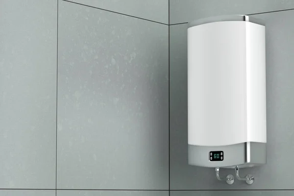 浴室内のスマートストレージ給湯器 — ストック写真