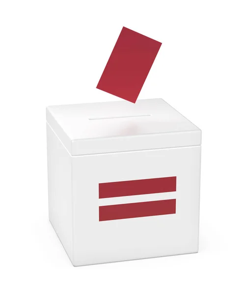 Κουτί Ψηφοδελτίων Σημαία Της Λετονίας Ιδέα Εικόνα Για Τις Εκλογές — Φωτογραφία Αρχείου