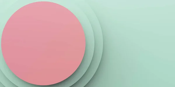带粉色和绿色圆圈的背景摘要 — 图库照片