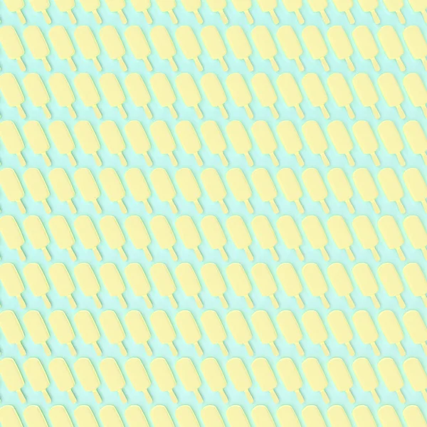 Streszczenie Tła Żółtymi Sylwetkami Lodów Ilustracja — Zdjęcie stockowe