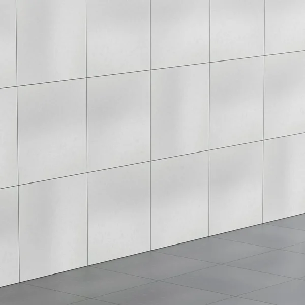 Empty Room Grey Ceramic Tiles Wall Floor — Stock Photo, Image
