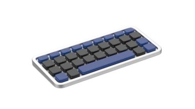 Beyaz arkaplanda basit kablosuz bilgisayar klavyesi