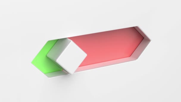 Rhombus Biçimli Kaydırıcı Anahtar Arayüzü Düğmesini — Stok video