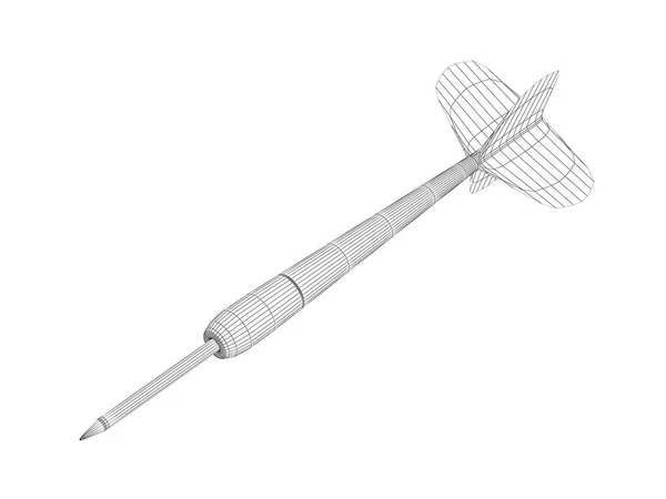 Wire Frame Model Dart Arrow — Stock Photo, Image