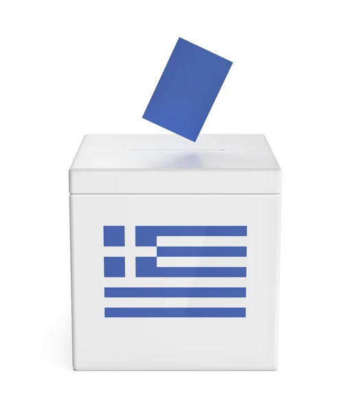 Valurna Med Grekisk Flagga Begreppsbild För Val Grekland — Stockfoto