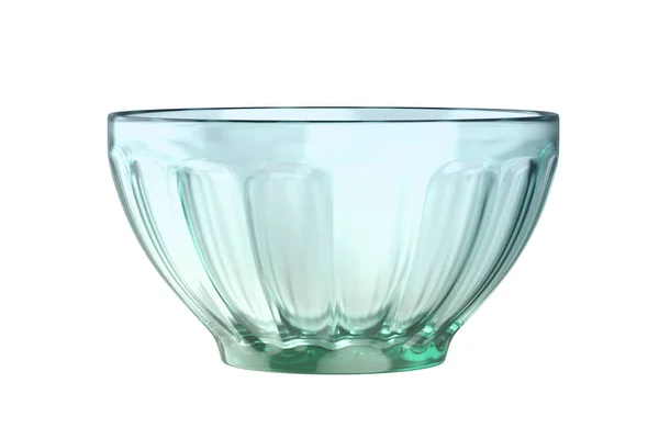 Empty Glass Bowl Isolated White Background — Stock Photo, Image