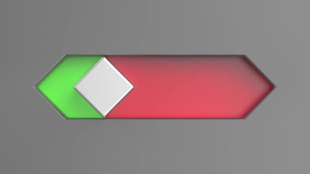 Rhombus Forma Controle Deslizante Alternar Botão Interface Interruptor — Vídeo de Stock