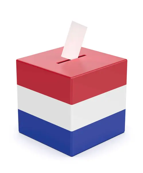Balota Con Bandera Holanda Imagen Conceptual Para Las Elecciones Holanda — Foto de Stock