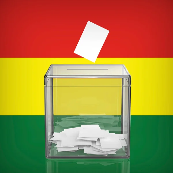 Votazione Con Bandiera Bolivia Immagine Concettuale Elezioni Bolivia — Foto Stock