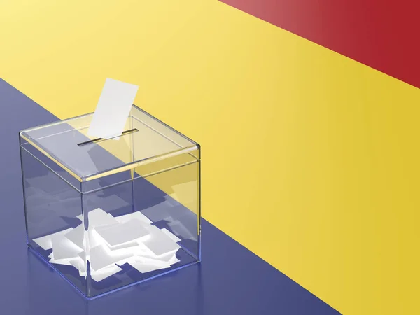 Concetto Immagine Elezioni Romania Scheda Elettorale Con Scheda Elettorale — Foto Stock
