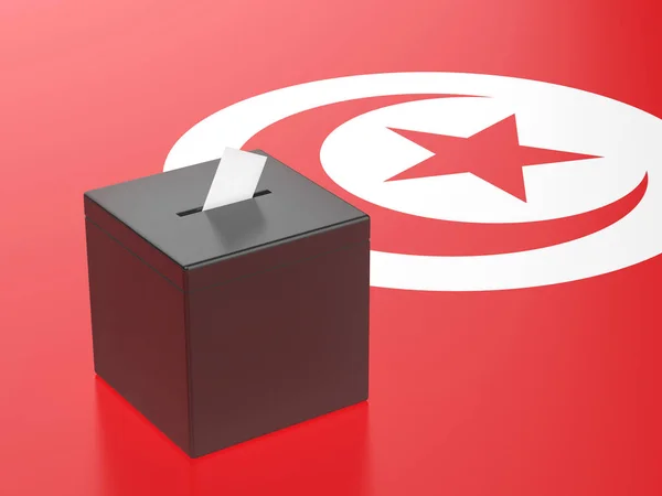 Concetto Immagine Elezioni Tunisia Scheda Elettorale Con Scheda Elettorale — Foto Stock