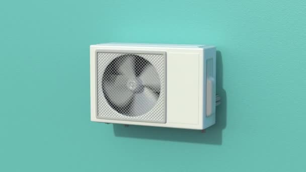空调安装在墙上 — 图库视频影像