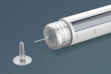 İnsülin kalem ve iğne kapağını kapat