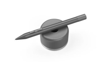 Beyaz arkaplanda grafik tableti için stil kalemi