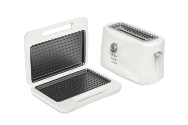Electric Toaster Sandwich Maker White Background Royalty Free Stock Images