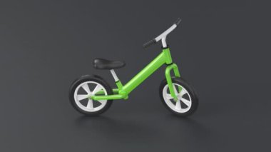 Asfaltta yeşil denge bisikleti