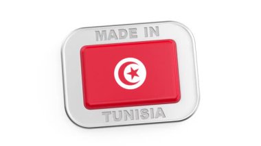 Tunus yapımı, Tunus bayraklı gümüş rozet.