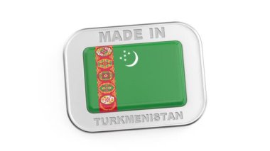 Türkmenistan yapımı, Türkmenistan bayrağı taşıyan gümüş rozet