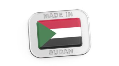 Sudan malı, gümüş rozetli Sudan bayrağı.