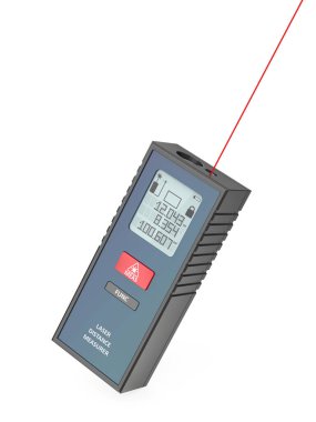 Laser distance measurer on a white background clipart