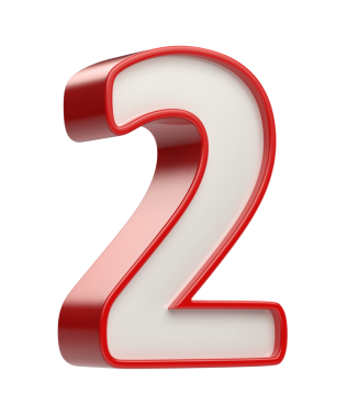 Şeffaf arkaplanda kırmızı çerçeveli üç boyutlu plastik.