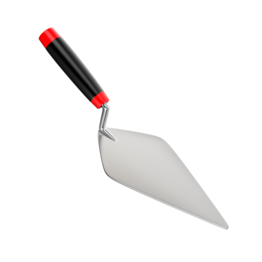 Şeffaf arkaplanda inşaat malası