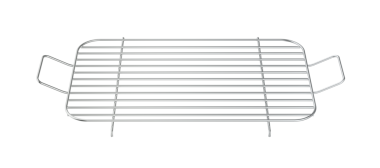 Şeffaf arkaplanda boş metal ızgara askısı