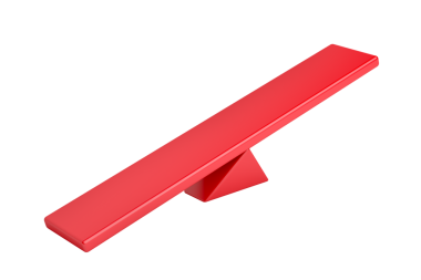 Şeffaf arkaplanda boş kırmızı tahterevalli