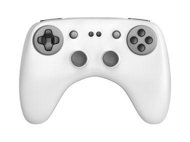 Saydam arkaplanda oyun denetleyicisinin ön görünümü