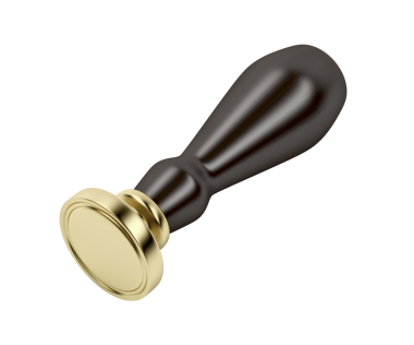 Şeffaf arkaplanda balmumu mühür aracı