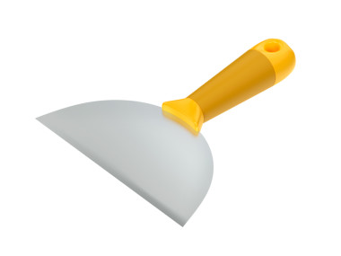 Sarı saplı macun bıçağı.