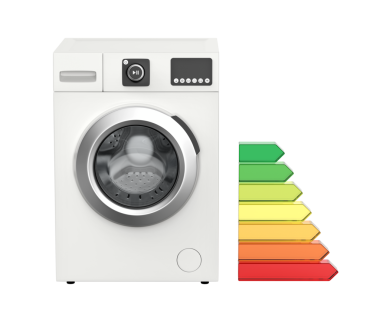 Çamaşır makinesi ve enerji verimliliği derecelendirme çubukları