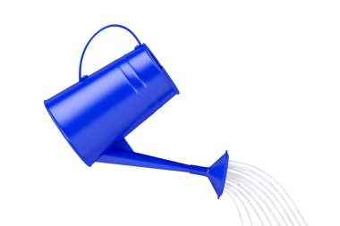 Şeffaf arkaplanda mavi sulama kutusu