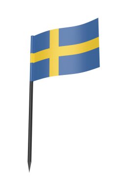 Sweden flag toothpick isolated on a white backgroun